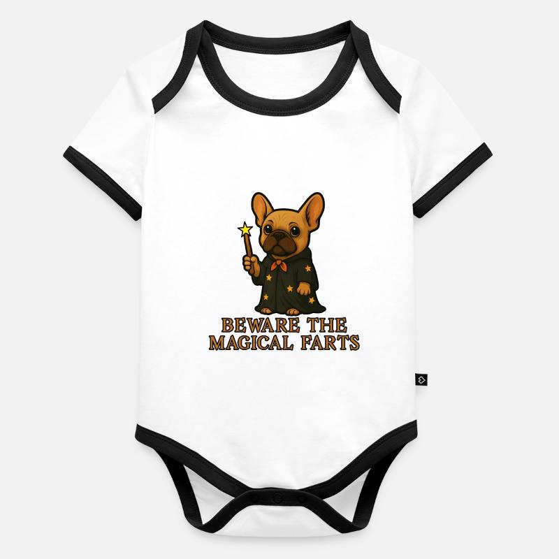 Beware the Magical Farts Baby Bio-Kurzarm-Kontrastbody