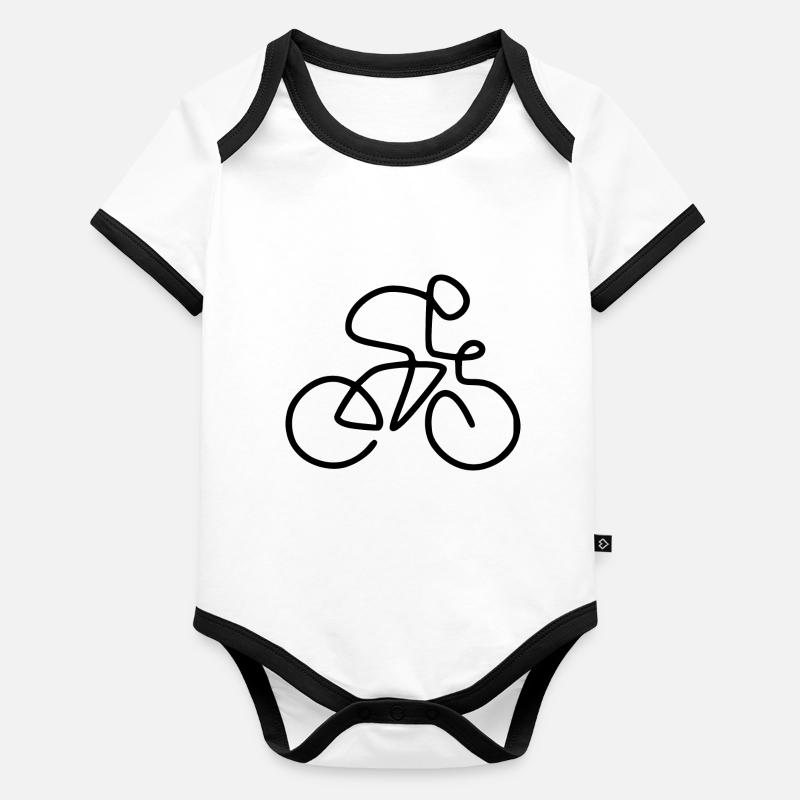 Vélo de course Body Bébé bio contrasté manches courtes