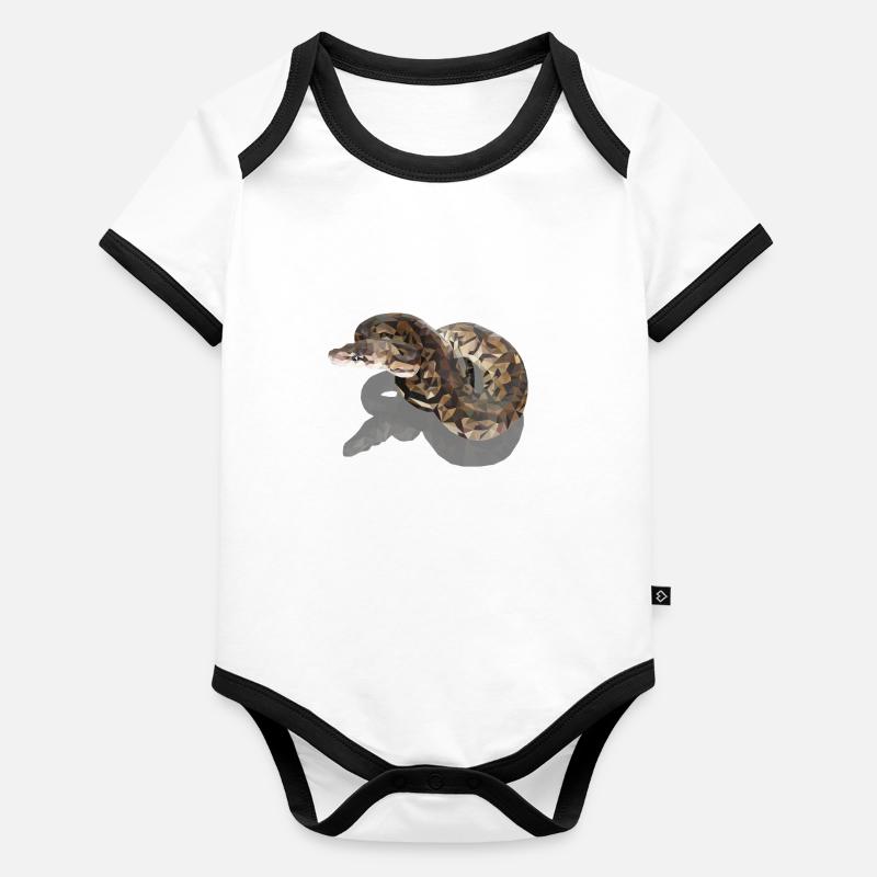 Serpent poly Body Bébé bio contrasté manches courtes
