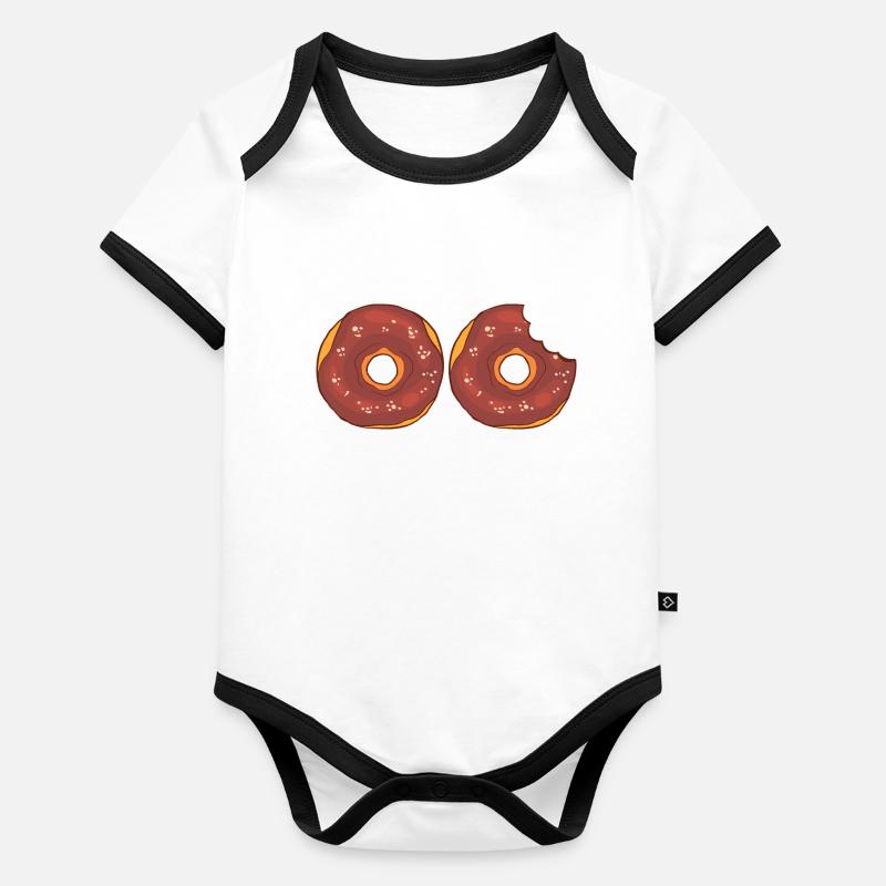 Tartes aux gâteaux confits Body Bébé bio contrasté manches courtes