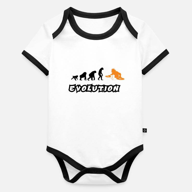 Evolution T Shirt mit Dj Baby Bio-Kurzarm-Kontrastbody