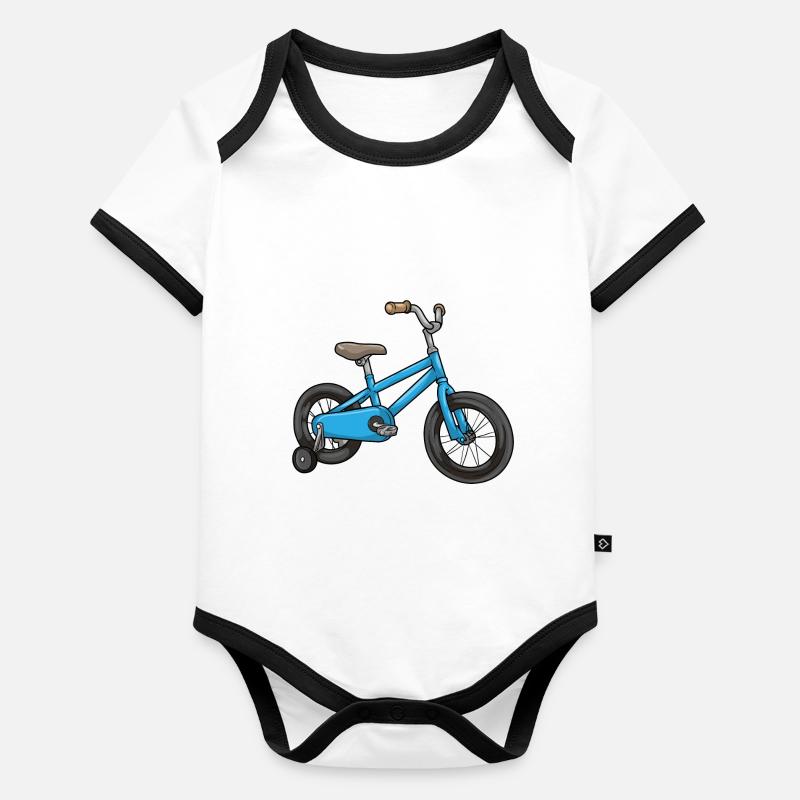 Children's bike with training wheels Organic Baby Contrasting Bodysuit