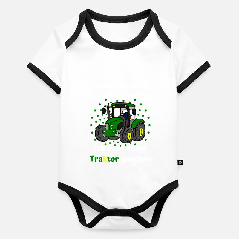 Entschuldigung Traktor Baby Bio-Kurzarm-Kontrastbody