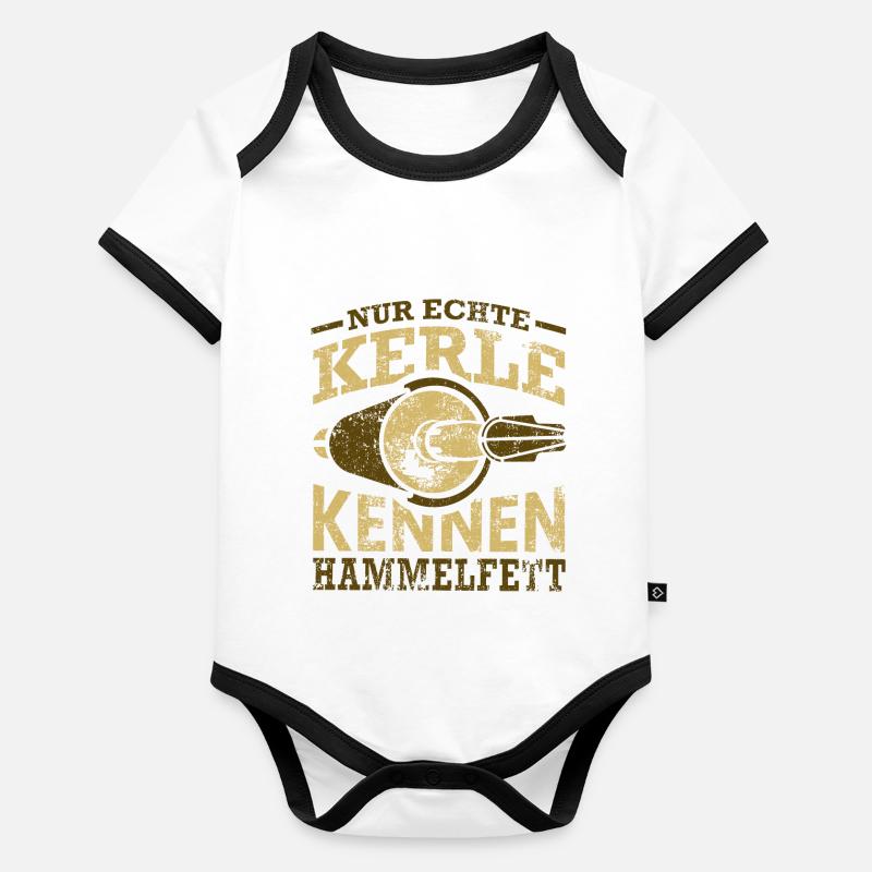 Fensterbauer Echte Kerle Geschenk Baby Bio-Kurzarm-Kontrastbody