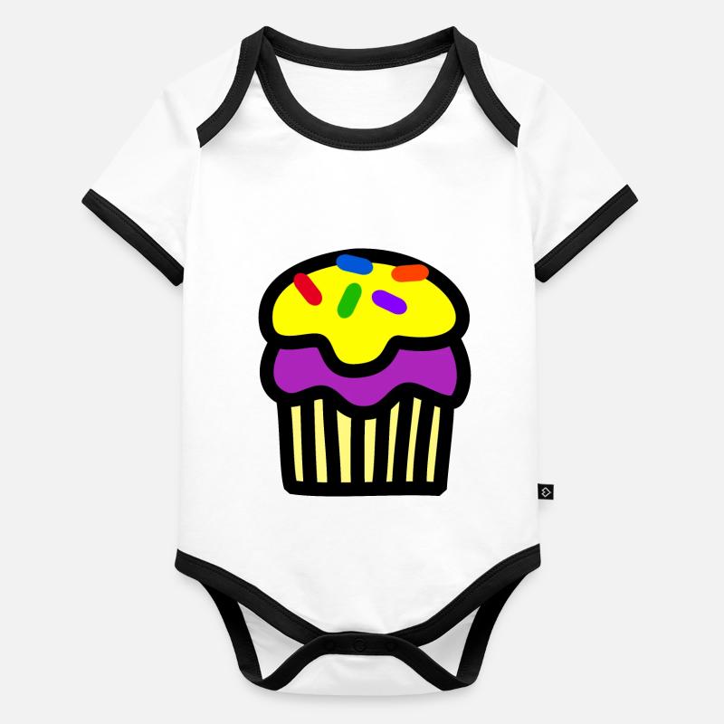 Yummy Cupcake Organic Baby Contrasting Bodysuit
