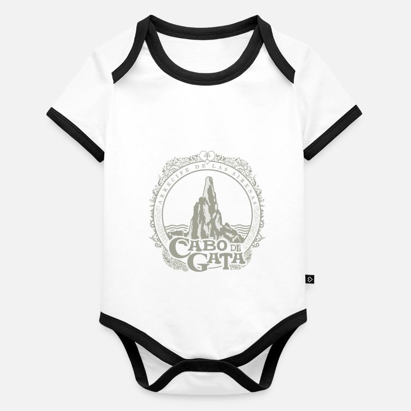 Récif Mermaid Body Bébé bio contrasté manches courtes