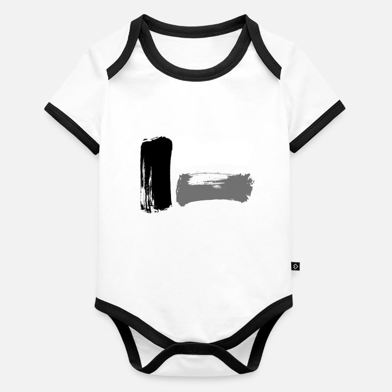 Flagge Abstrakt Baby Bio-Kurzarm-Kontrastbody