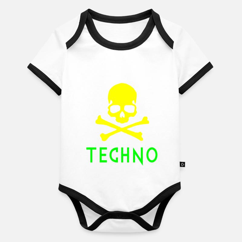Os techno Body Bébé bio contrasté manches courtes
