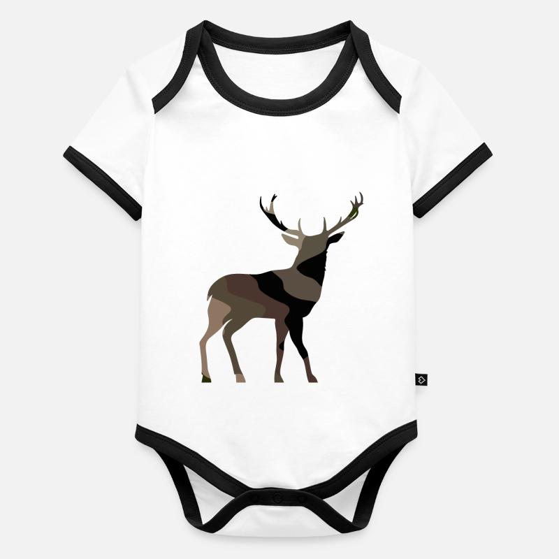 Hirsch Baby Bio-Kurzarm-Kontrastbody