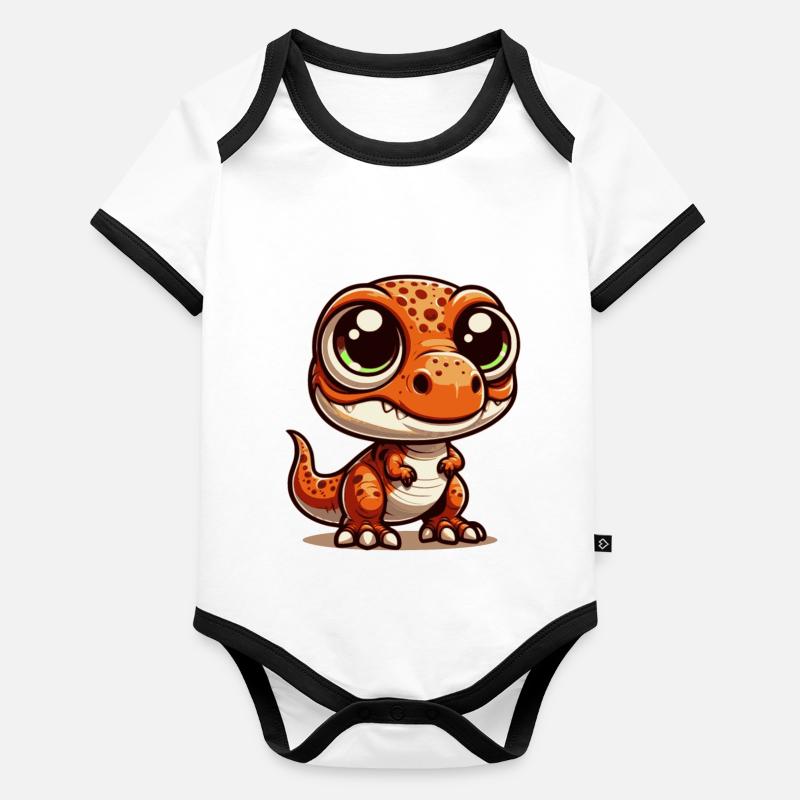 T-rex Body Bébé bio contrasté manches courtes