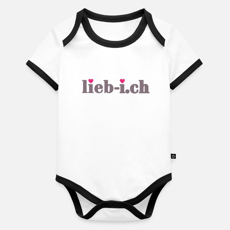 Lieb ich Baby Bio-Kurzarm-Kontrastbody