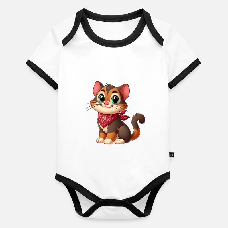 shorthair Body Bébé bio contrasté manches courtes