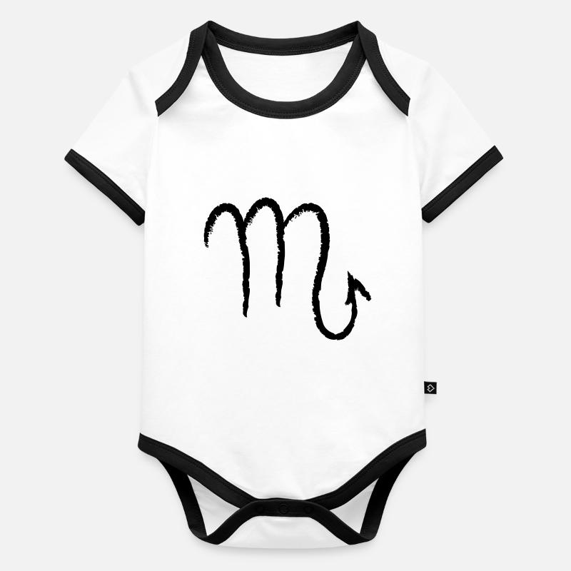 Scorpion du zodiaque - Scorpion Body Bébé bio contrasté manches courtes