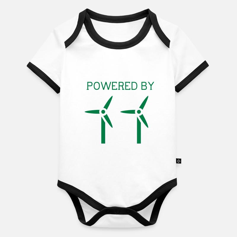l'énergie éolienne Body Bébé bio contrasté manches courtes
