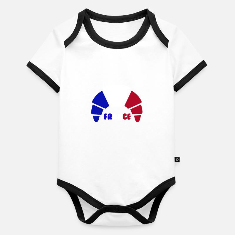 croissant france Organic Baby Contrasting Bodysuit