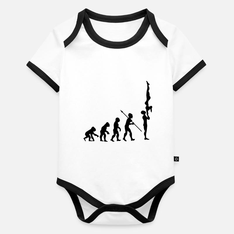 Evolution Gymnastik Turnen Akrobatik Geräteturnen Baby Bio-Kurzarm-Kontrastbody