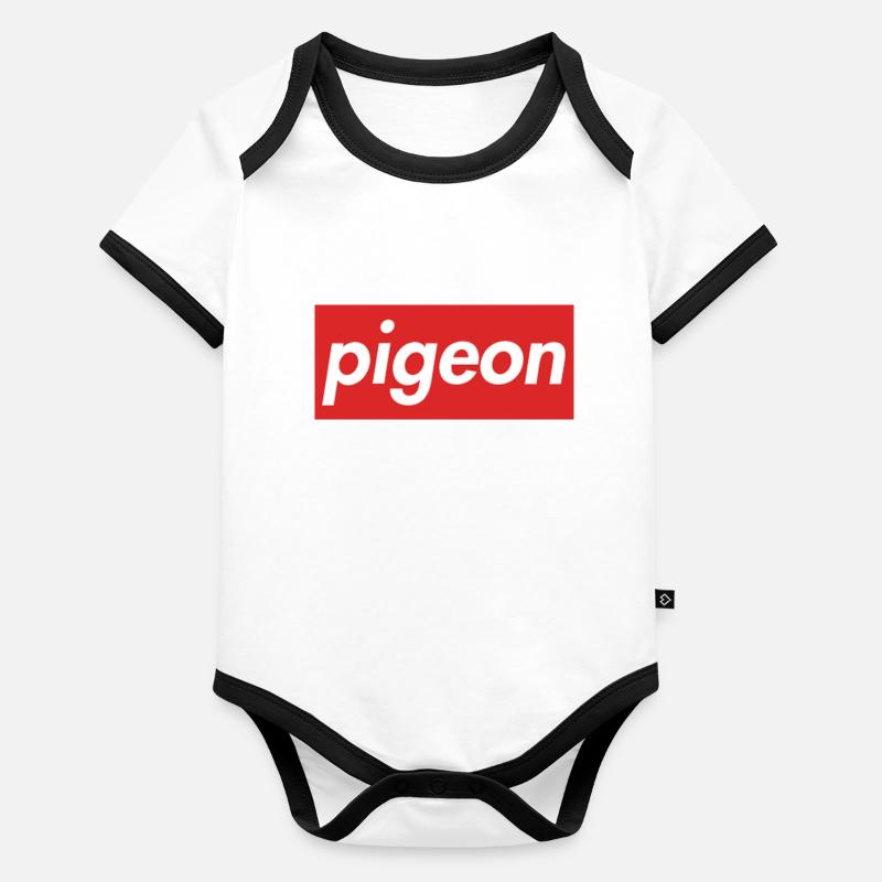 pigeon Body Bébé bio contrasté manches courtes