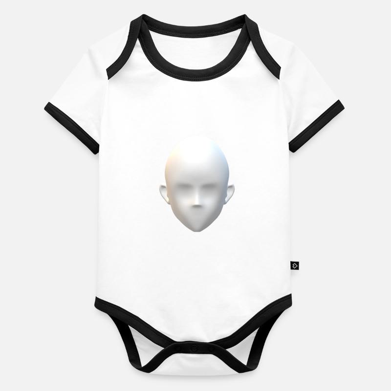 Gesicht Baby Bio-Kurzarm-Kontrastbody