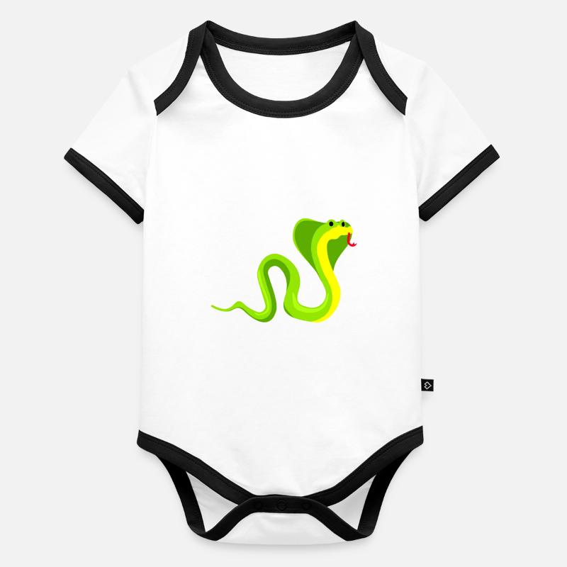 Snake Organic Baby Contrasting Bodysuit