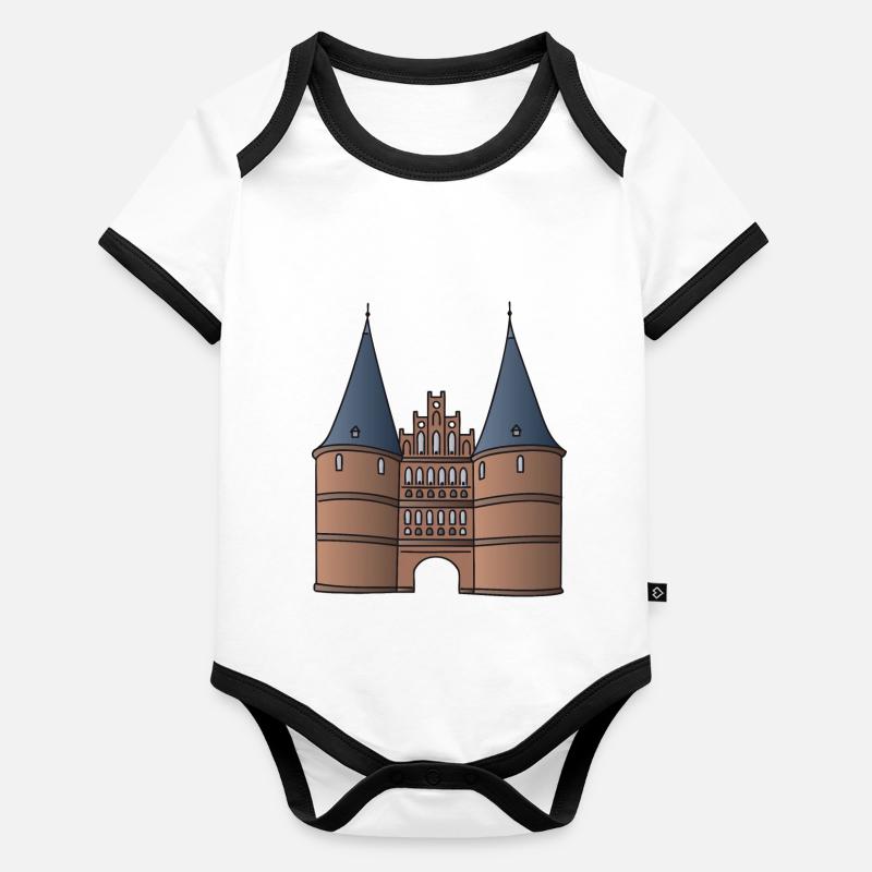 Holstentor Lübeck c Organic Baby Contrasting Bodysuit