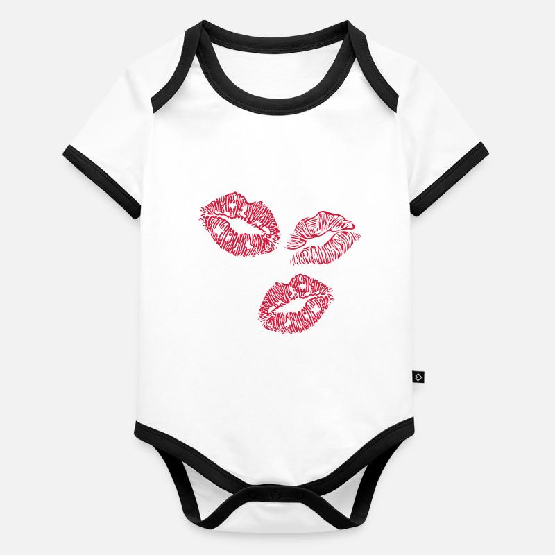 lèvres Body Bébé bio contrasté manches courtes