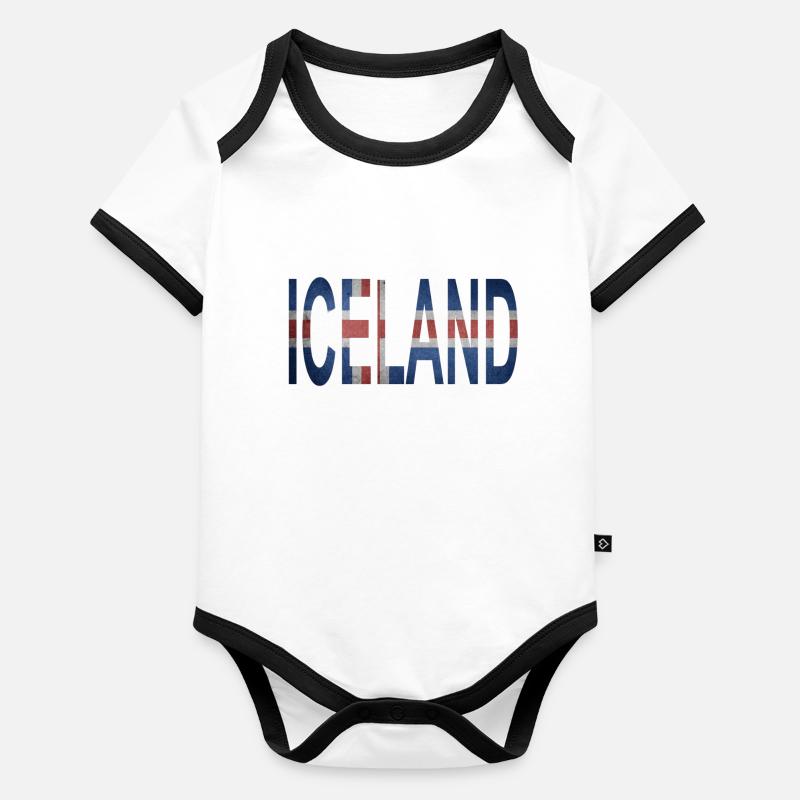 Islande Body Bébé bio contrasté manches courtes
