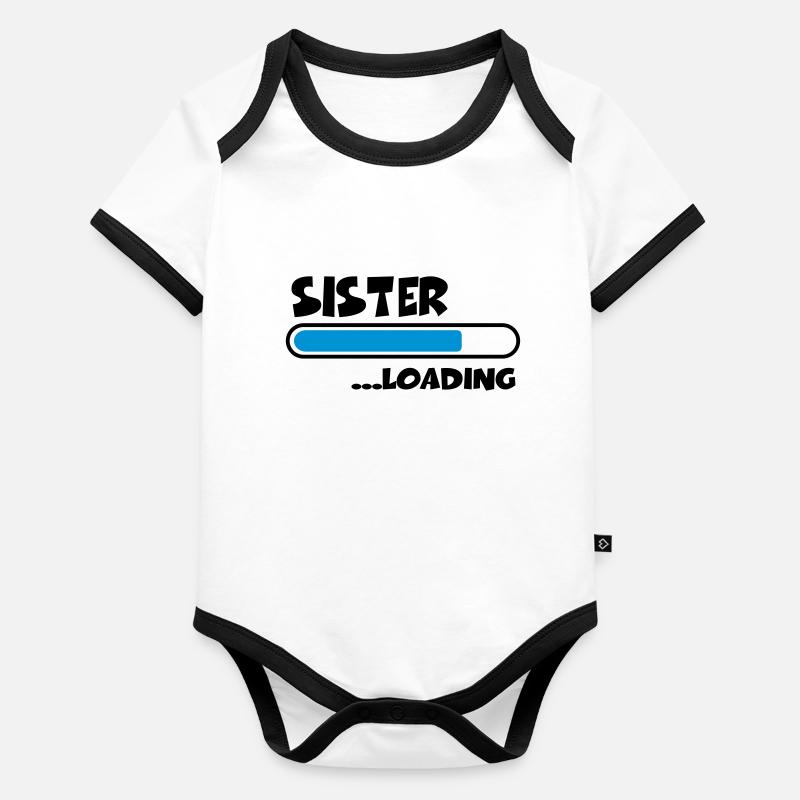 Sister loading Body Bébé bio contrasté manches courtes
