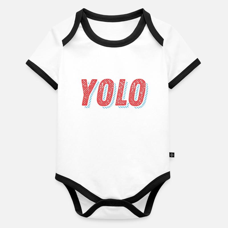 Yolo Body Bébé bio contrasté manches courtes