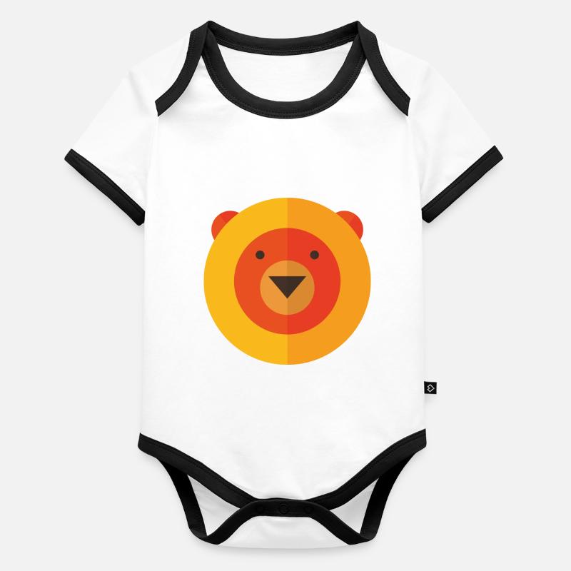 Pop-Art Comic Retro Vintage Teddy Bear Circle Baby Bio-Kurzarm-Kontrastbody