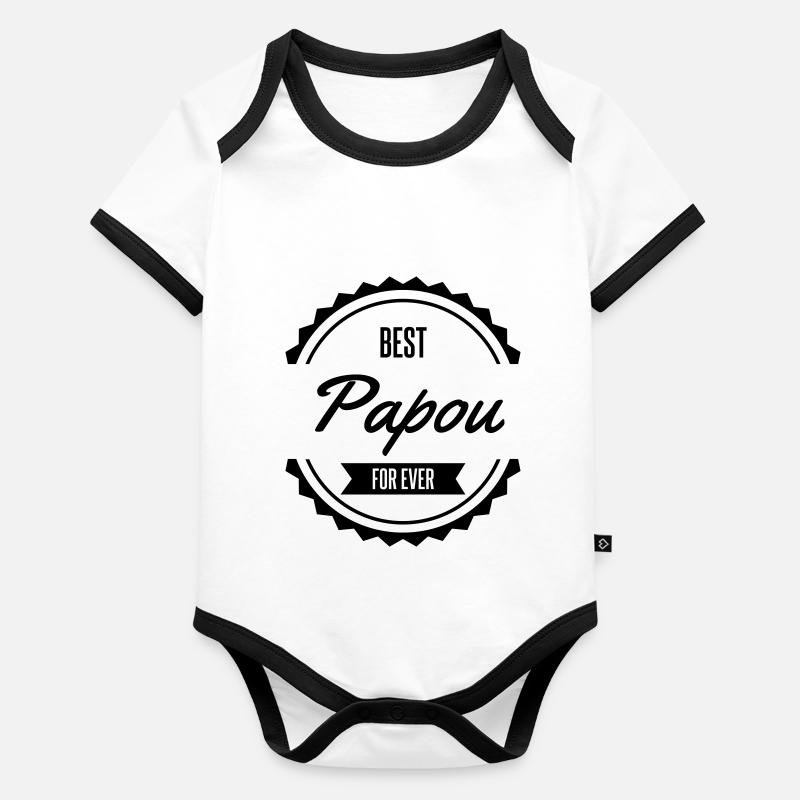 best papou Baby Bio-Kurzarm-Kontrastbody