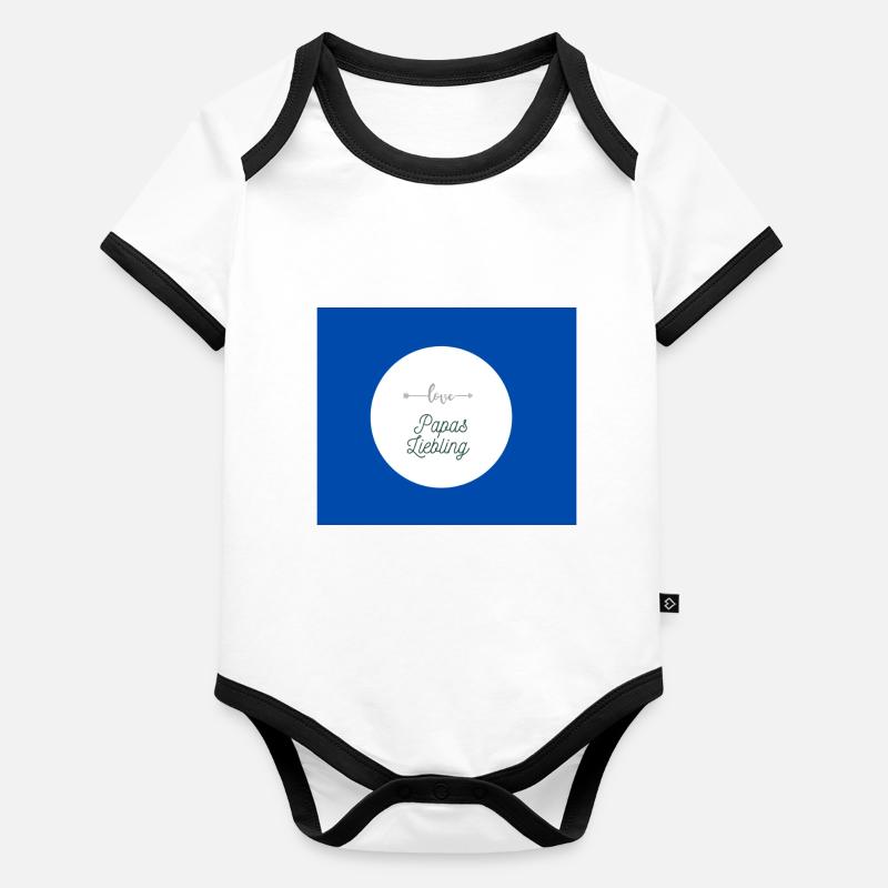 Papas Liebling Baby Bio-Kurzarm-Kontrastbody