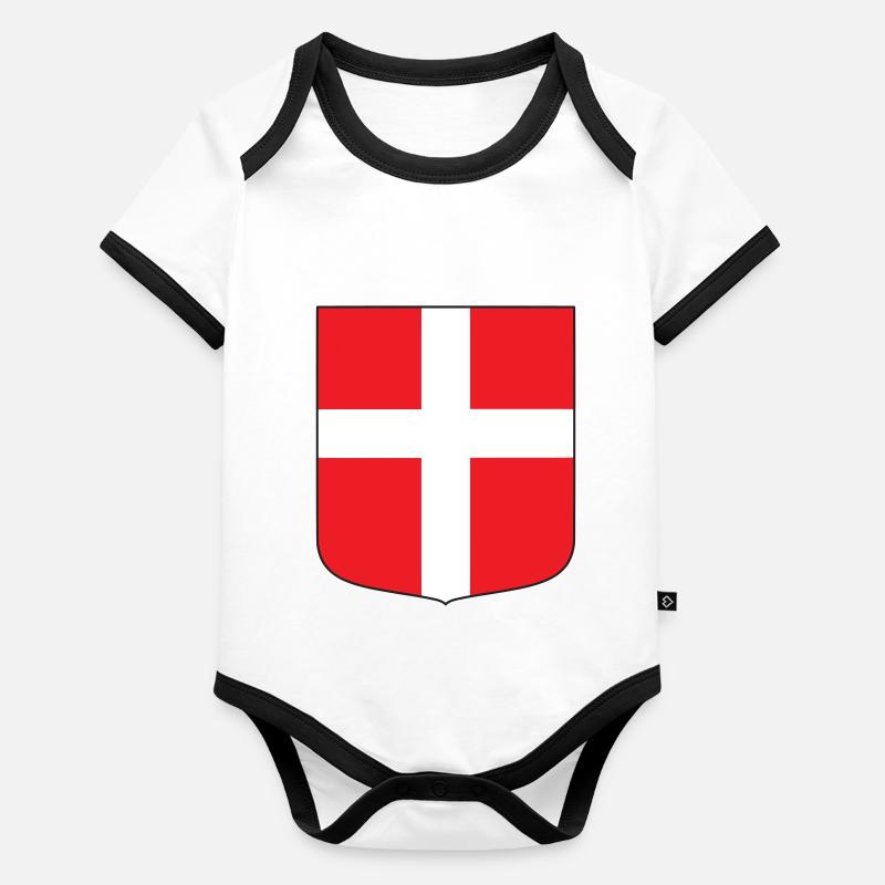 Danemark Body Bébé bio contrasté manches courtes