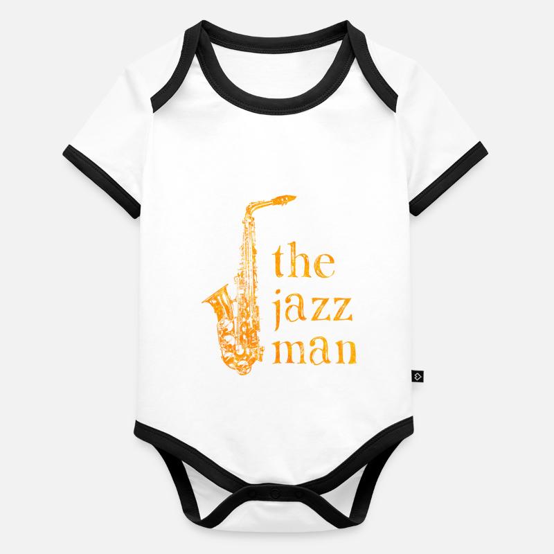 The Jazz Man Organic Baby Contrasting Bodysuit