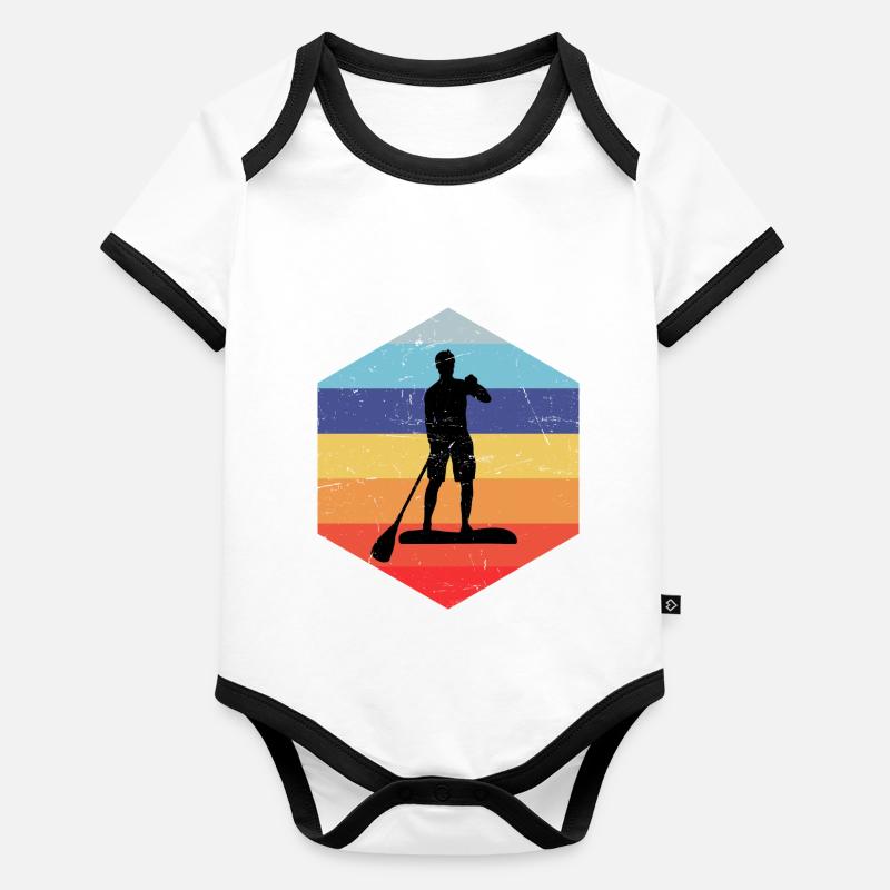 Sup Standup Paddle Paddle Garçons Body Bébé bio contrasté manches courtes