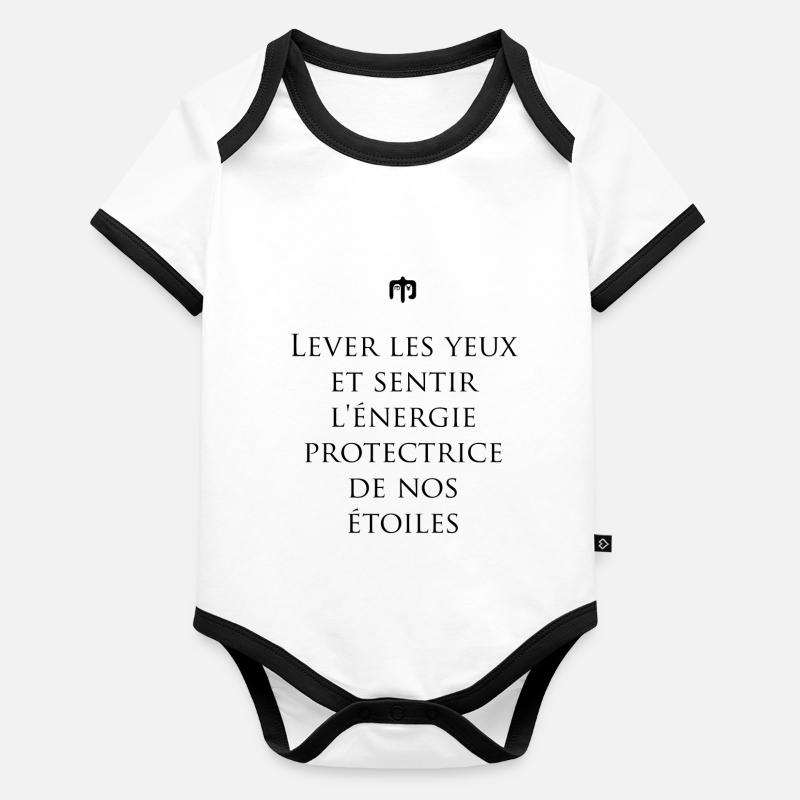 etoiles Body Bébé bio contrasté manches courtes