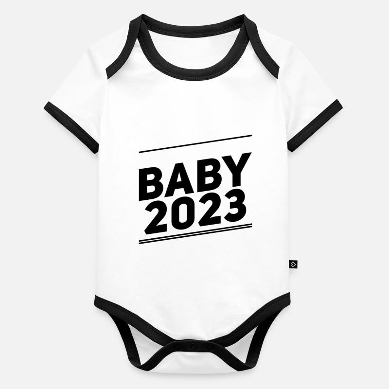 Bébé 2023 Body Bébé bio contrasté manches courtes