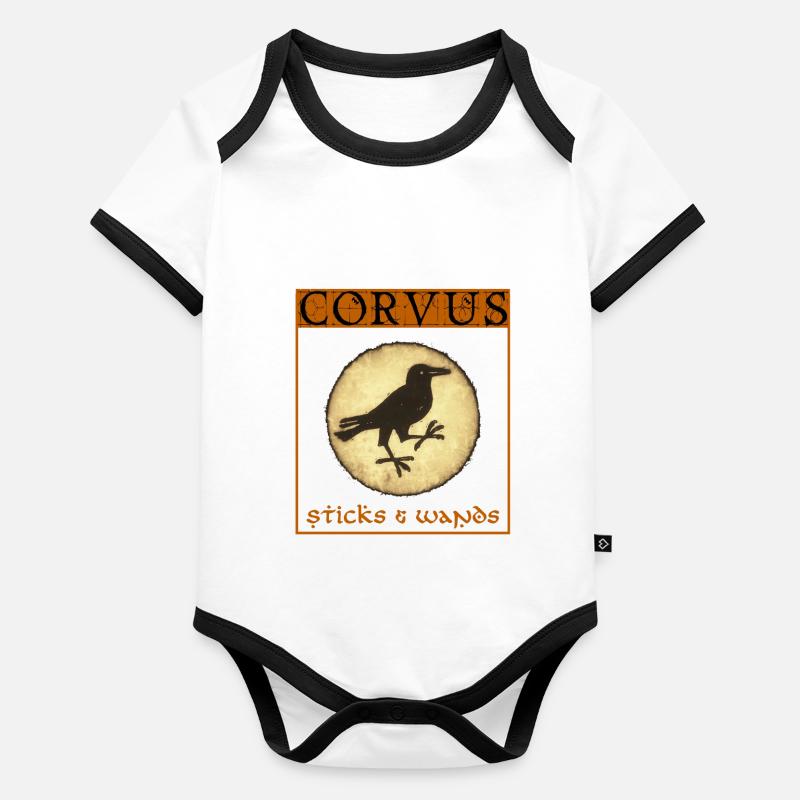 Corvus Sticks & Wands Organic Baby Contrasting Bodysuit