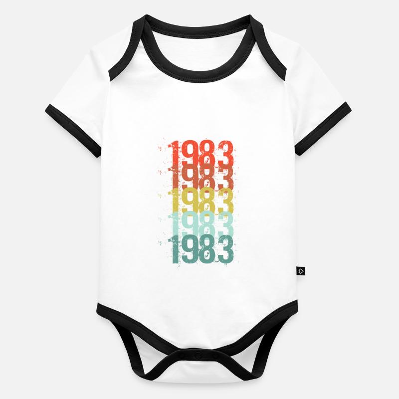 Mon année - 1983 Body Bébé bio contrasté manches courtes