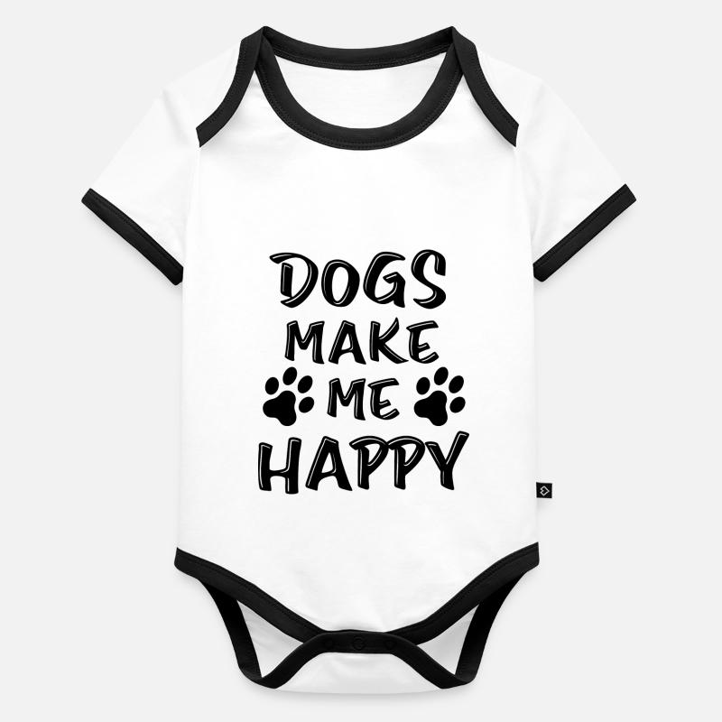 Chien de chasse Body Bébé bio contrasté manches courtes