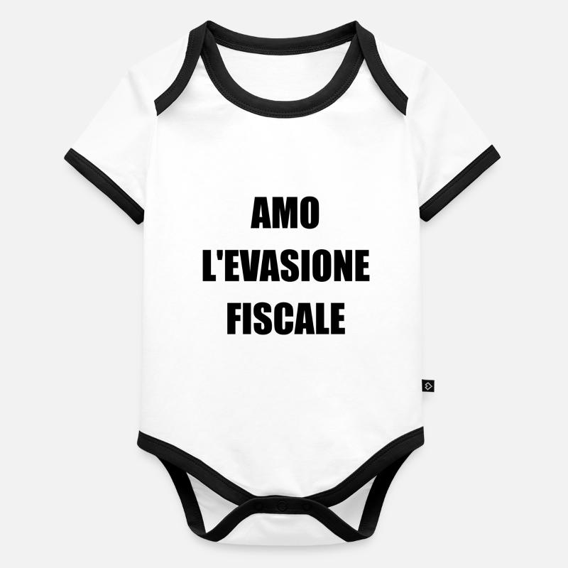 I love tax evasion Organic Baby Contrasting Bodysuit
