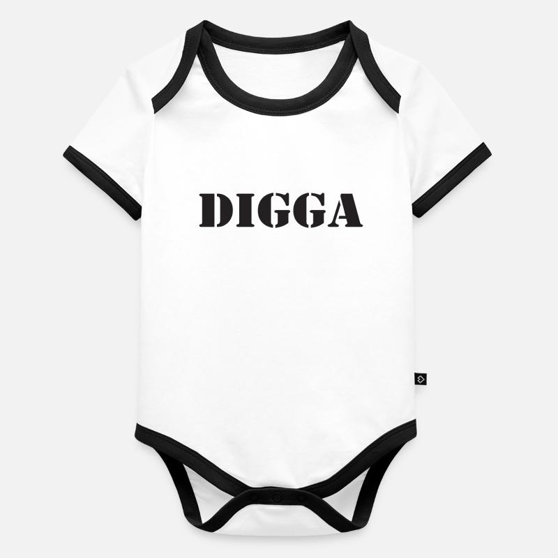 Digga - Ami, frère et copain Design Body Bébé bio contrasté manches courtes