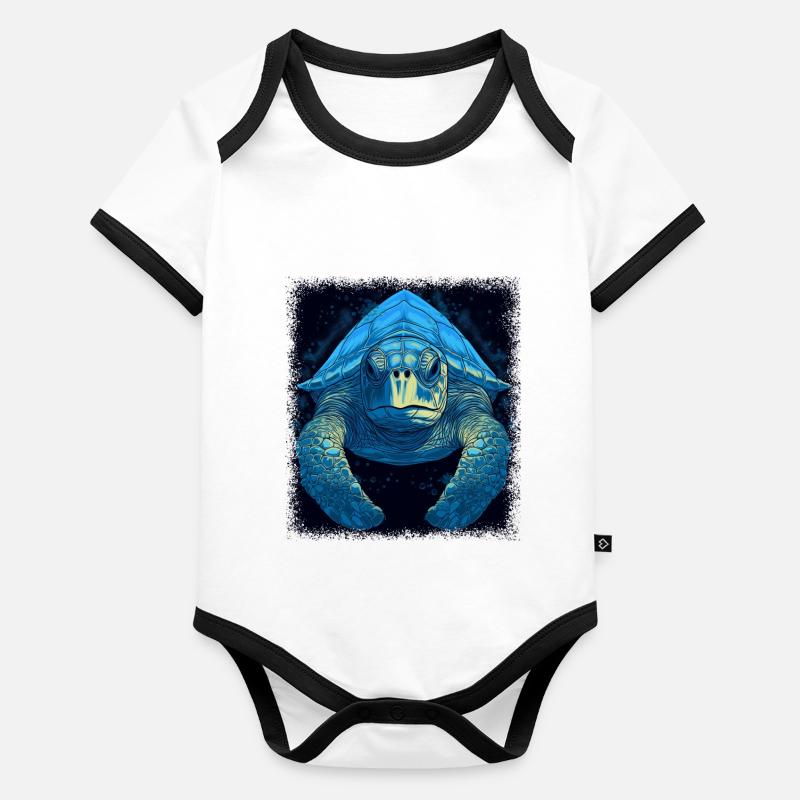 Cadeau Déclaration Idée Heureuse Créature Body Bébé bio contrasté manches courtes