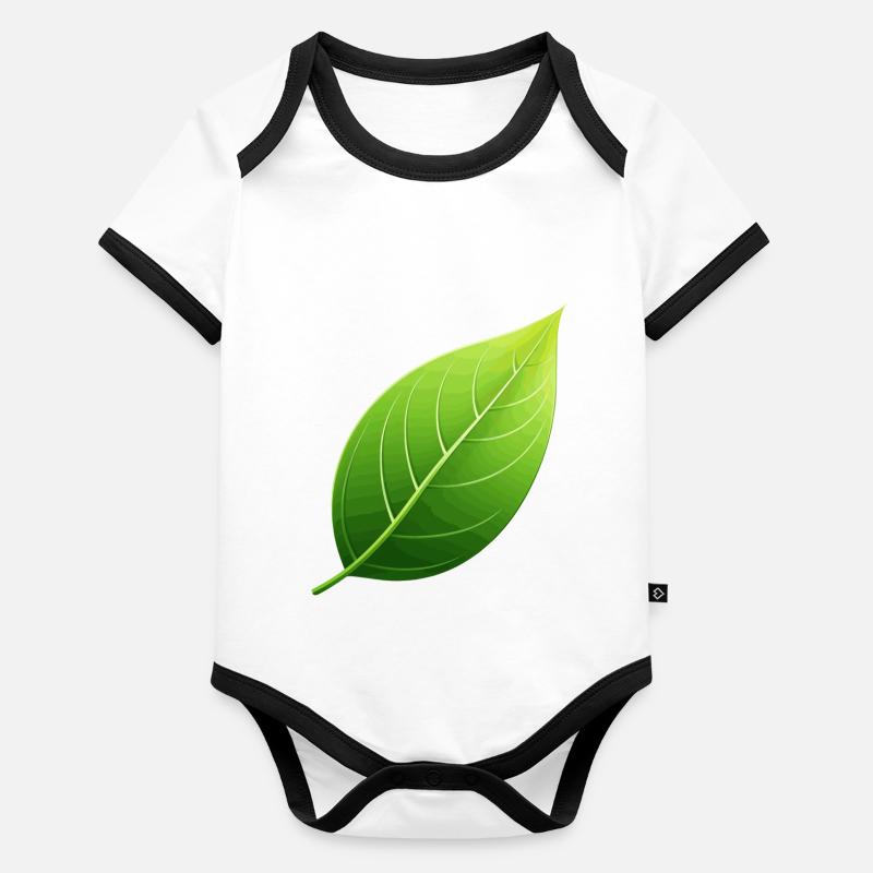 Green Leaf - Conservation de la nature Body Bébé bio contrasté manches courtes