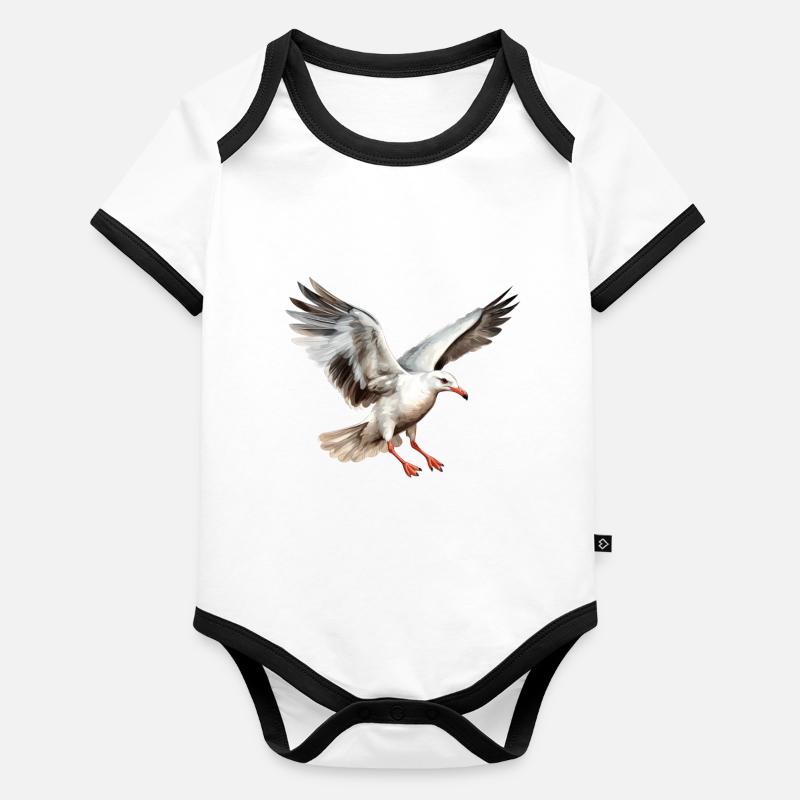 Möwe Baby Bio-Kurzarm-Kontrastbody