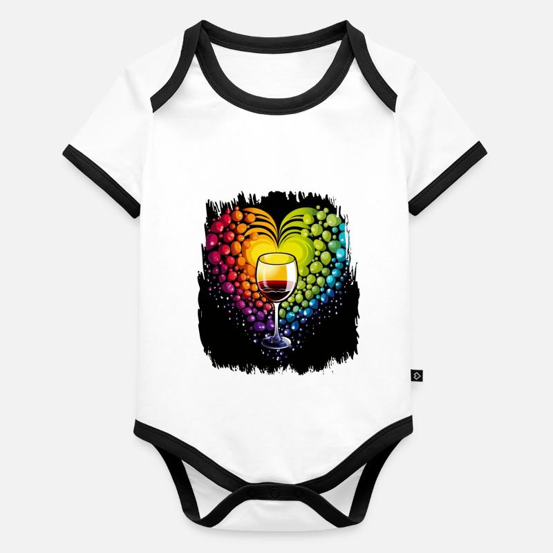 bday brightly coloured social justice colourful Organic Baby Contrasting Bodysuit