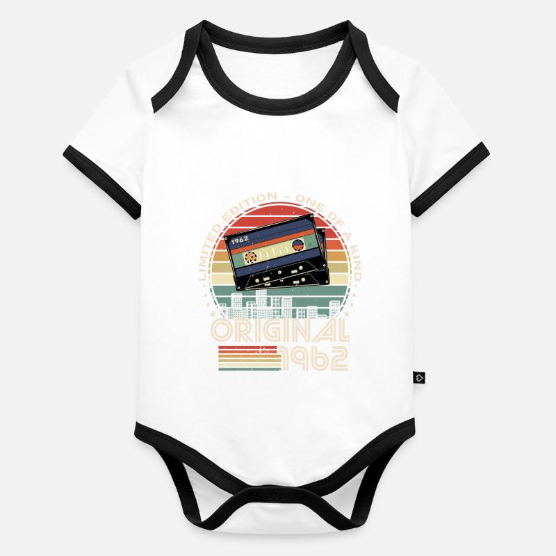 édition limitée 1962 62e anniversaire Body Bébé bio contrasté manches courtes