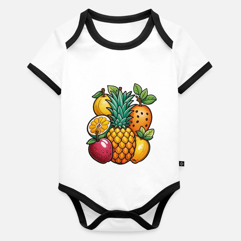 Fripon Body Bébé bio contrasté manches courtes