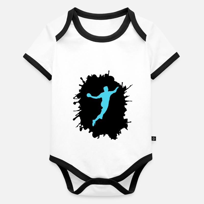 Éclaboussures de handball Body Bébé bio contrasté manches courtes