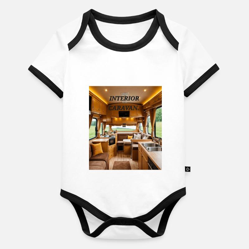 Caravan interior. Organic Baby Contrasting Bodysuit