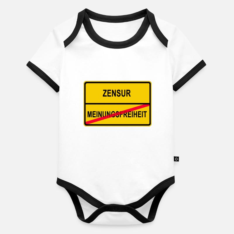 Censure - Liberté d’expression Body Bébé bio contrasté manches courtes